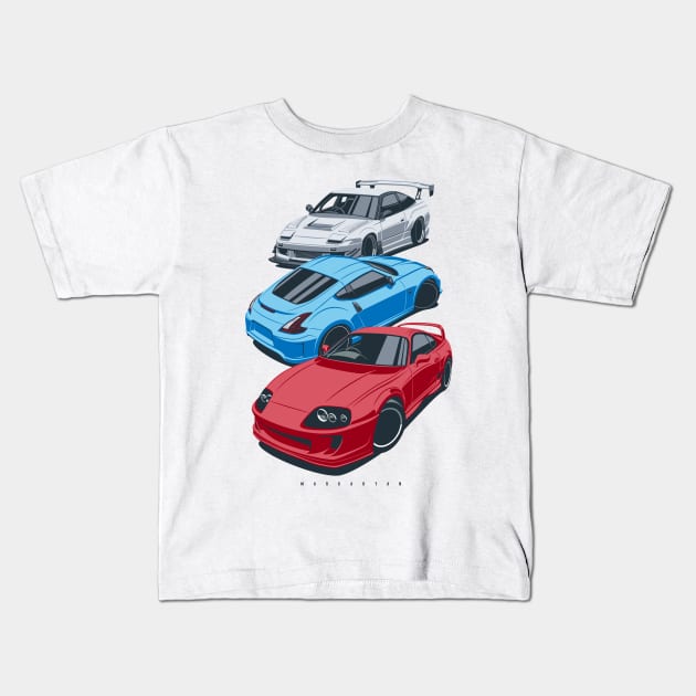 180sx, 370z & Supra mk4 Kids T-Shirt by Markaryan